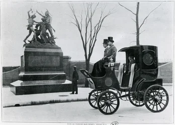 Auto elettrica americana a Parigi, c.1900